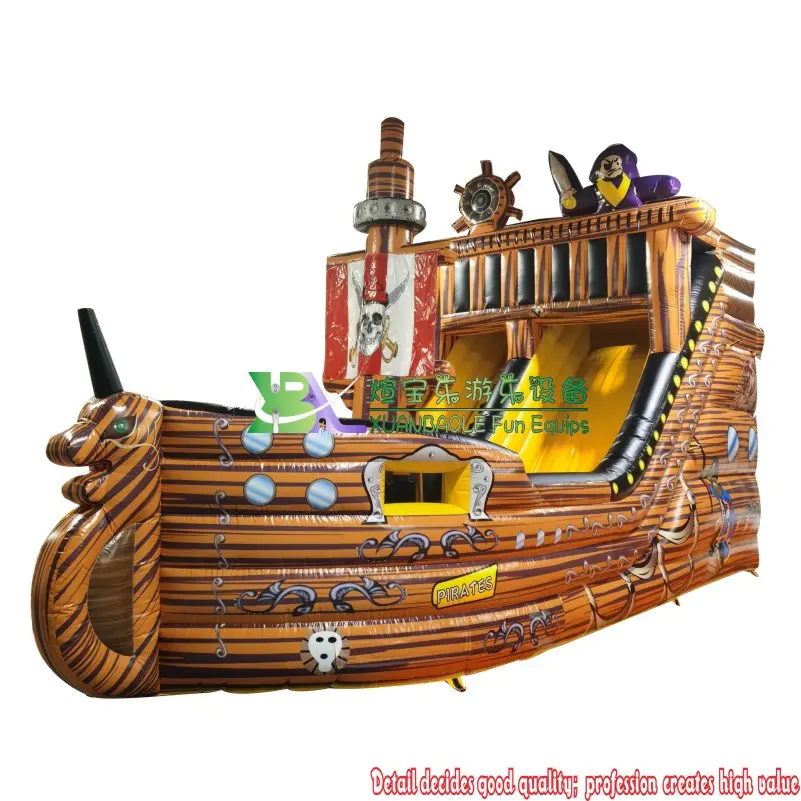 Luxury Pirate Ballcanon Lovely Inflatable Combo 2 In 1 Castle Bounce House With Slide