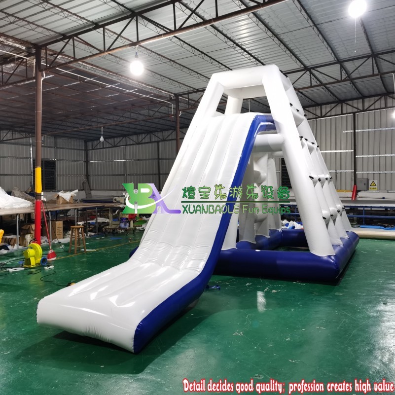 Aqua runs & wet slide pool inflatables, PVC water toy inflatable floating climbing aqua park triangle inflatable tower slide