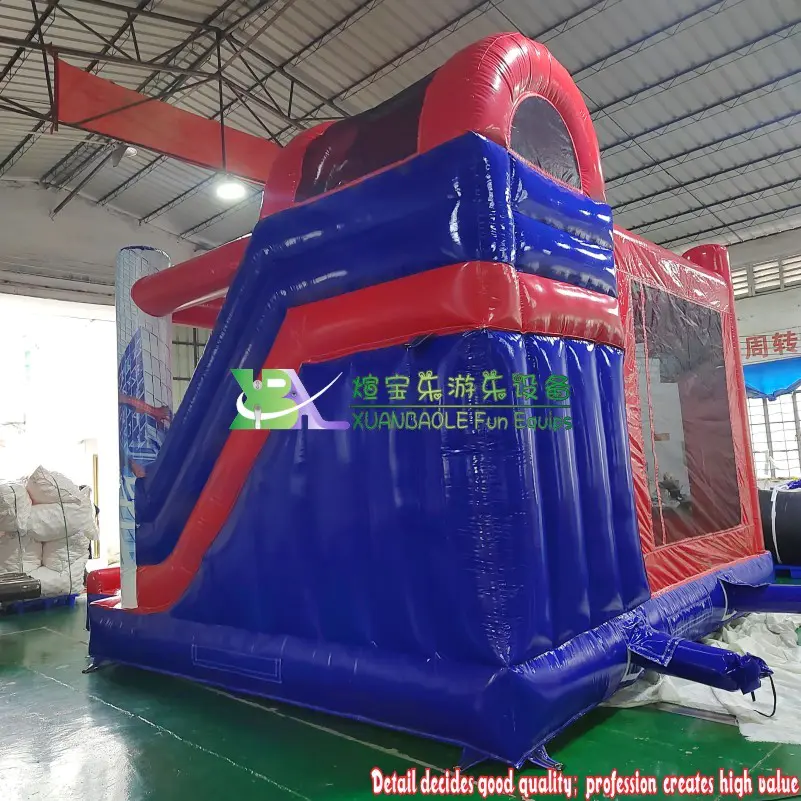 3D inflatable Spiderman bounce slide combo / jumping castle with slide / bouncy slide for toddlers
