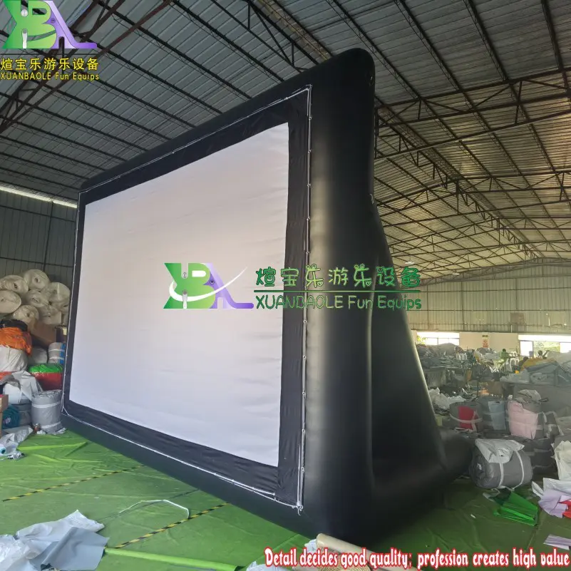 Open Air Cinema Inflatable Movie Screen Blow Up TV Screen And Projector