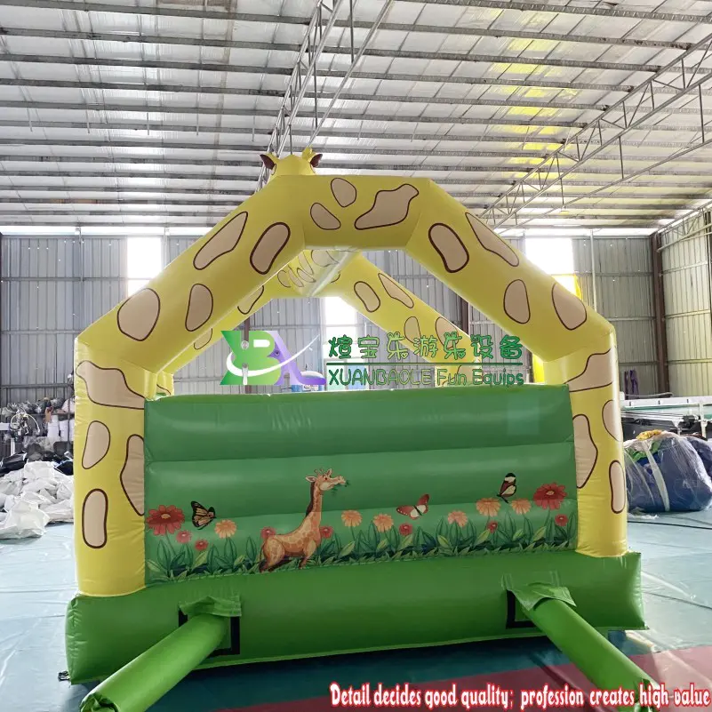 Giraffe Featured Small Inflatable Jump Equipment Bouncy House Manufacturer