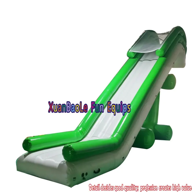 Factory 0.9mm inflatable floating water slide for barge inflatable Yacht slide