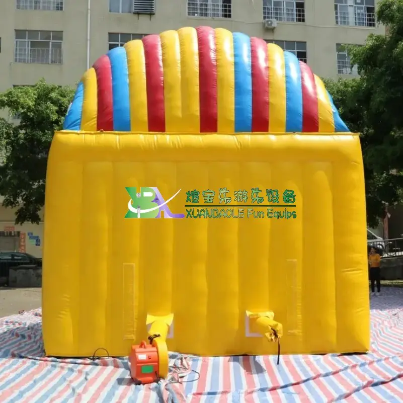 Colorful Rainbow Happy Clown Inflatable Dry Slide, Inflatable dry circus clown slide for Adult & Children