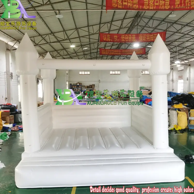 White Inflatable Bouncy Castle Entertainment Events Jumping Castles For Wedding Party