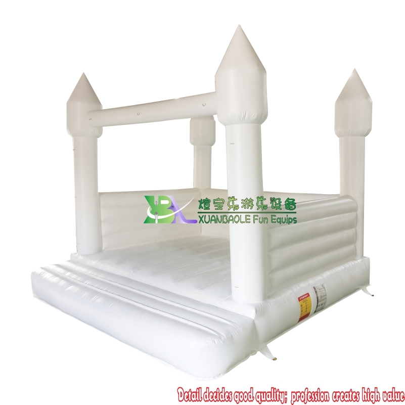 White Inflatable Bouncy Castle Entertainment Events Jumping Castles For Wedding Party