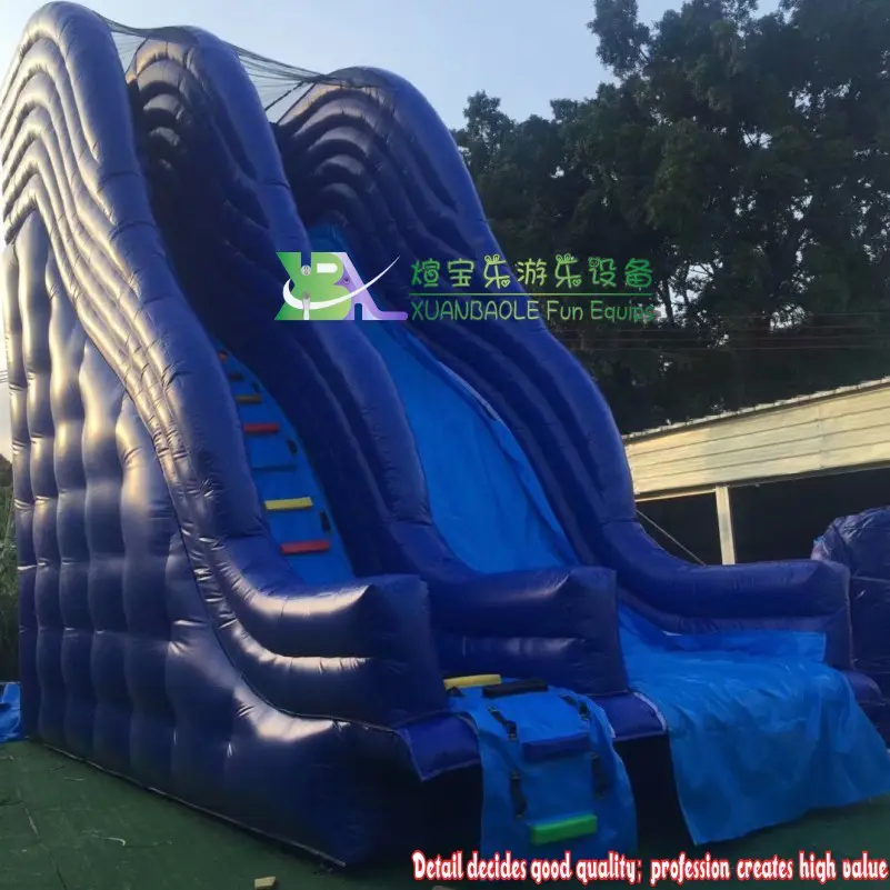 Children's water park inflatable slide tall inflatable water slide into pool