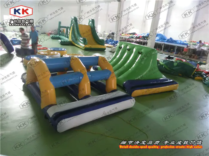 Outdoor commercial aquatic sports floating inflatable aqua park on lake water play equipment for adult and kids