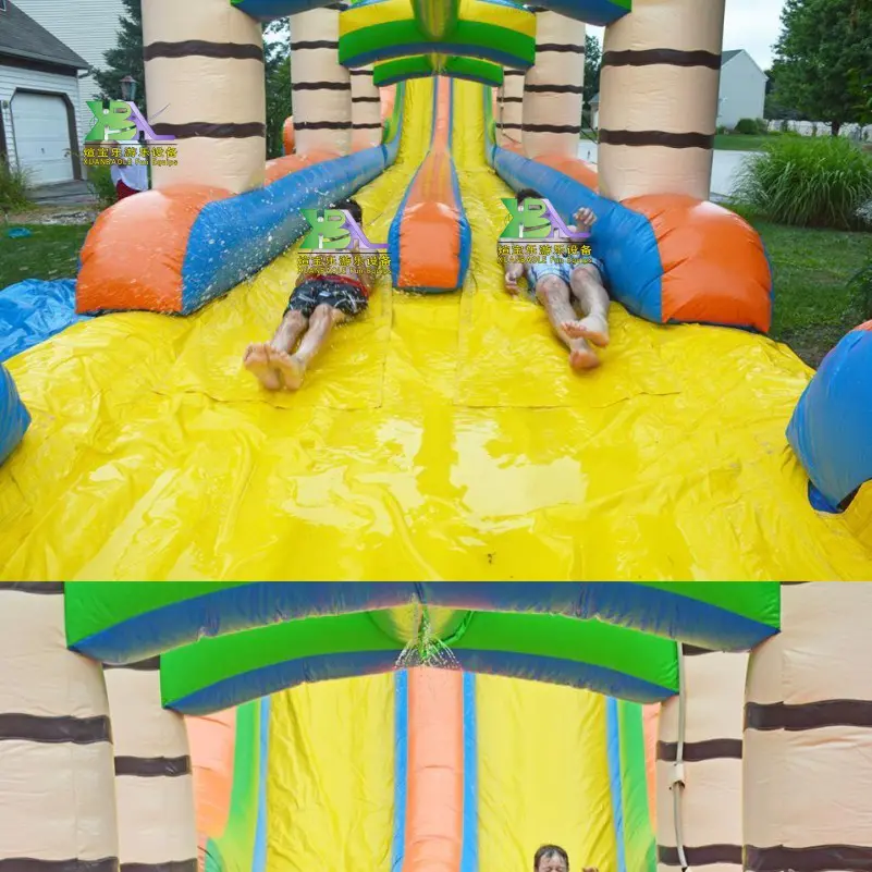 InflatablewaterslideCommercialGradeInflatablePoolSlidewithPalmTrees