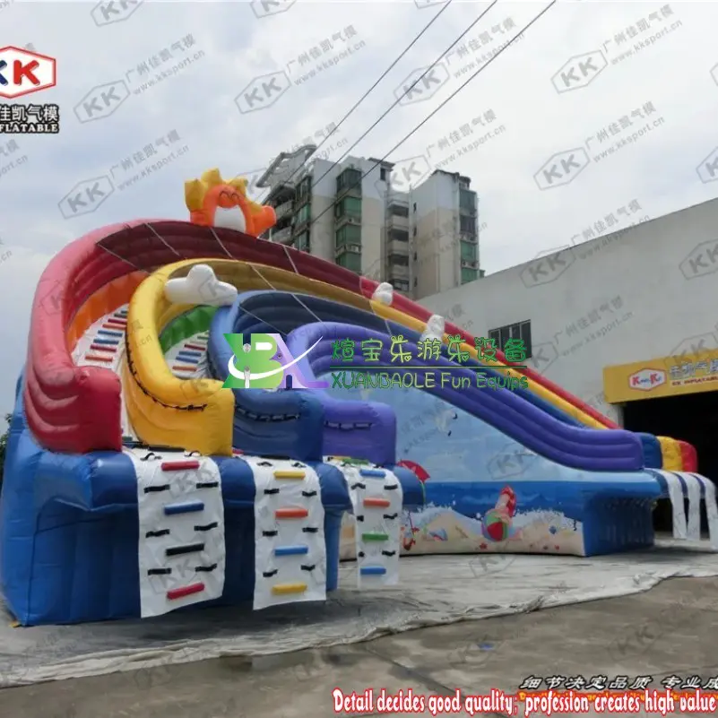 Summer Rainbow Water Park Inflatable Water Slide