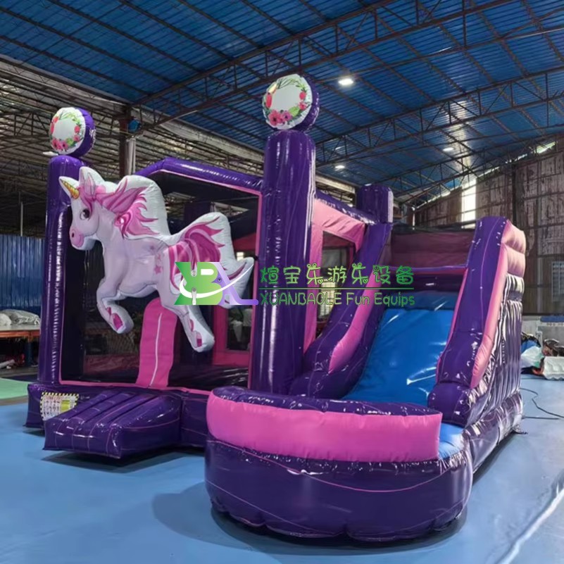 Unicorn 4-1 Wet-Dry Combo, Purple Marble Castle Combo with pool