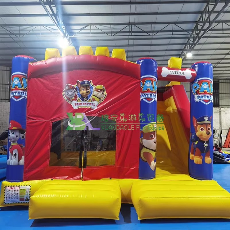 16x15ft Paw Patrol Inflatable Combo With Slide Bounce House