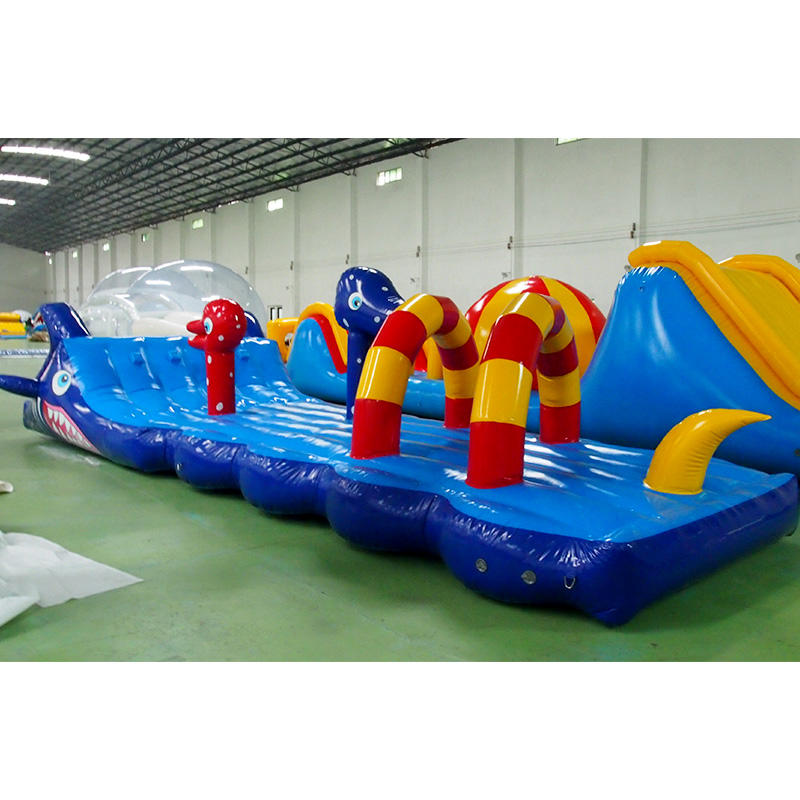 Air- filled water flush PVC inflatable water toy water sports obstacle, Water Park Frame Pool use kids floating inflatable obstacle course