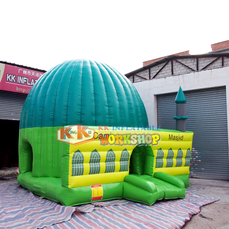 Cheer Amusement Farmland Green Inflatable Bouncy Castle For Kids Church Dome Bouncing, Jumping