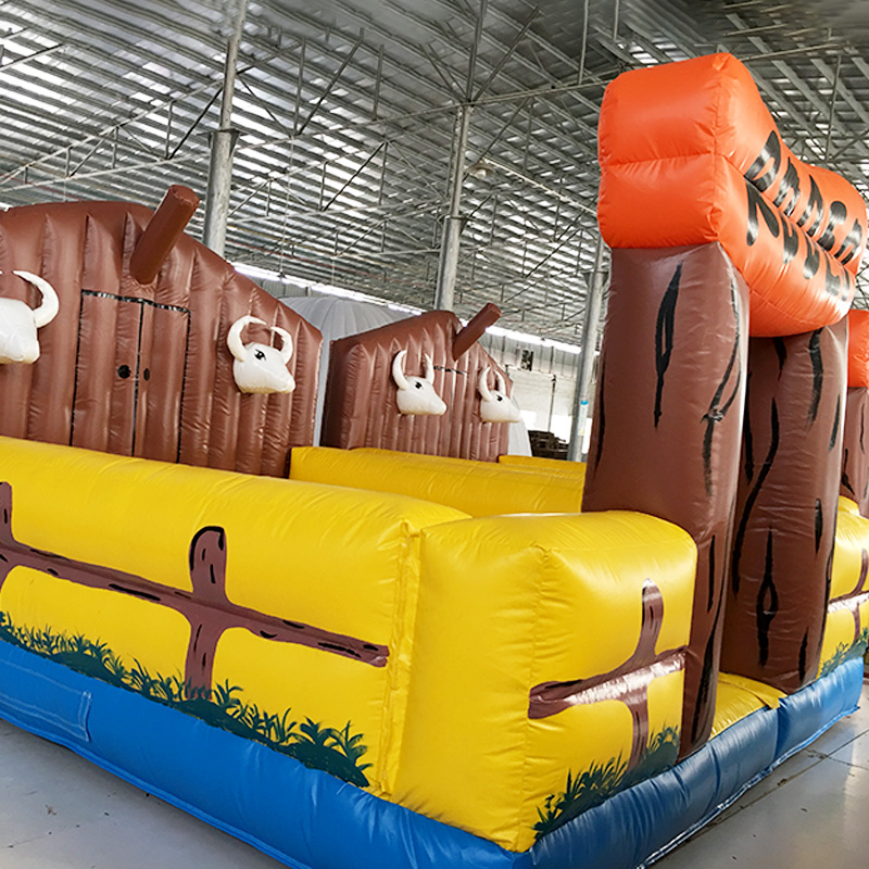 Outdoor or Indoor Use Inflatable Air Bouncer Mat Mechanical Bull, Inflatable Amusement Ride