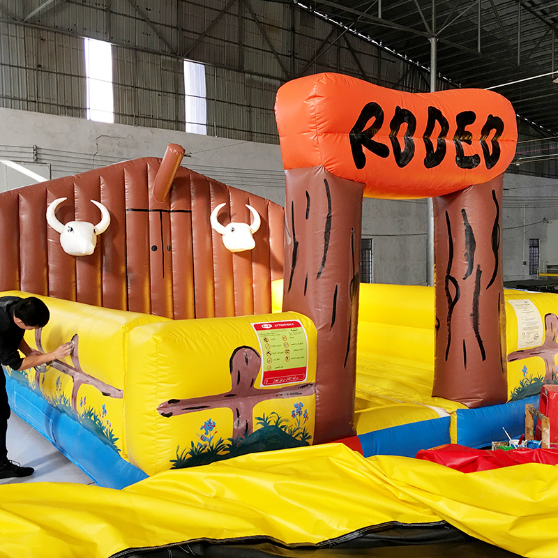 Outdoor or Indoor Use Inflatable Air Bouncer Mat Mechanical Bull, Inflatable Amusement Ride