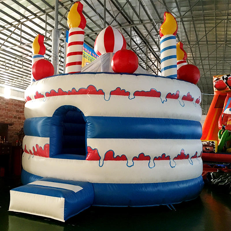 Indoor outdoor blow up jump house inflatable cake bouncer