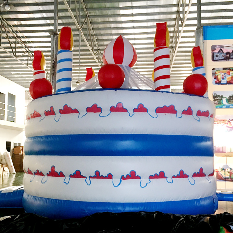 Happy birthday Cake inflatable bounce house, inflatable party bouncy castle big moonwalk