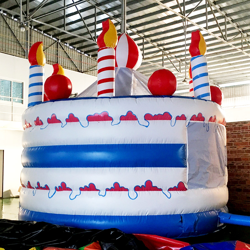 Happy birthday Cake inflatable bounce house, inflatable party bouncy castle big moonwalk