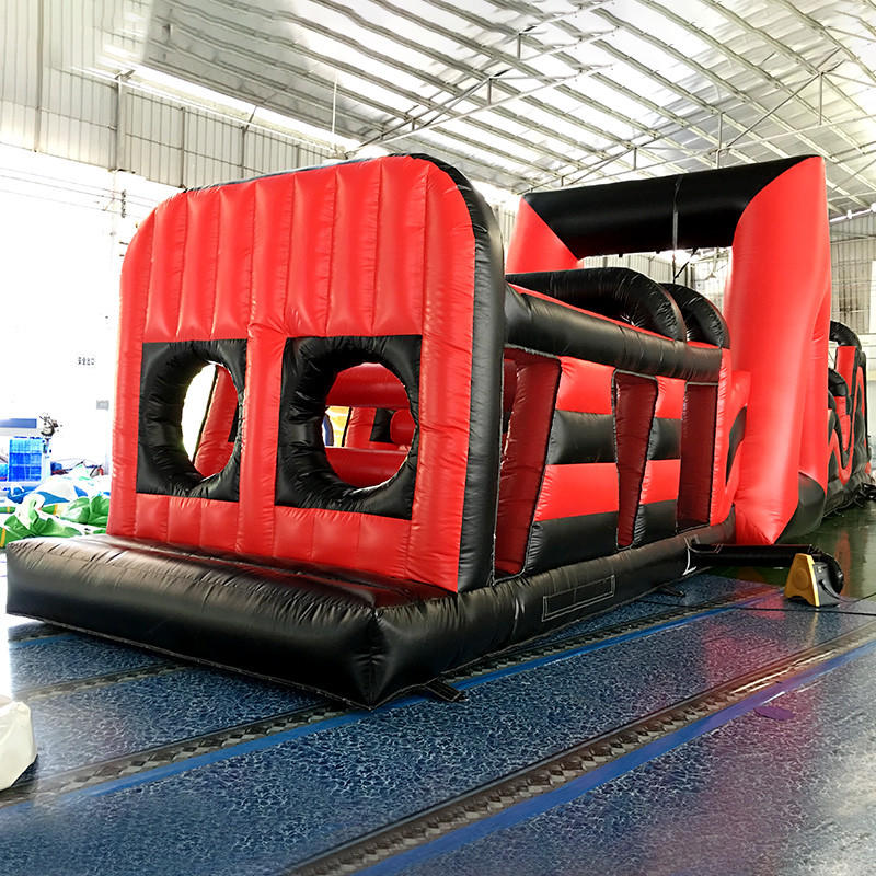 bouncy castle obstacle course aircraft for sport games KK INFLATABLE