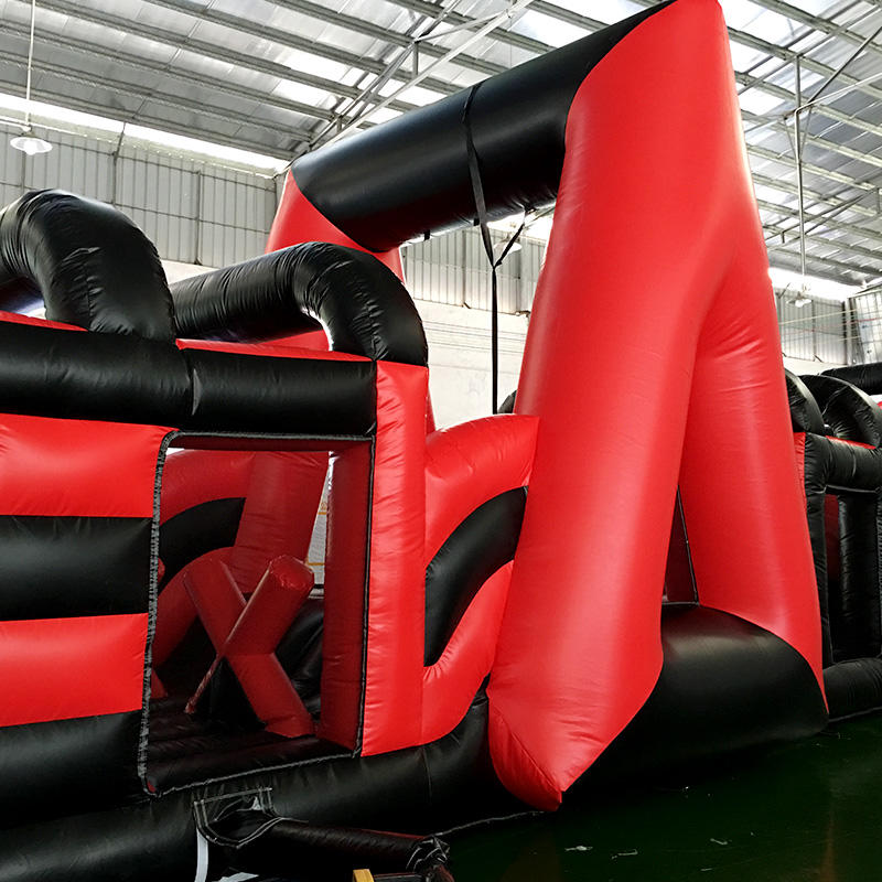 bouncy castle obstacle course aircraft for sport games KK INFLATABLE