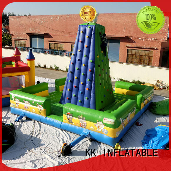 KK INFLATABLE funny rock climbing inflatable trampoline for entertainment