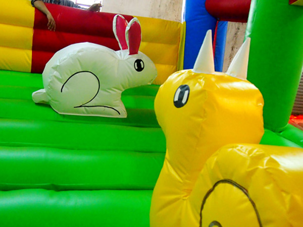 KK INFLATABLE cartoon water slide jumper factory direct for amusement park