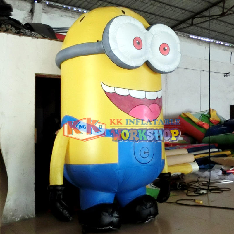 Happy and animated inflatable Minions cartoon character