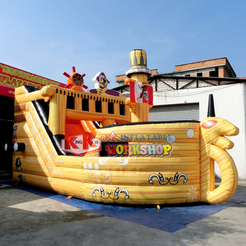 Pirate Ship Bounce House Combo Rent for Party, Inflatable Slide Corsair Jumping Houses-in Playground