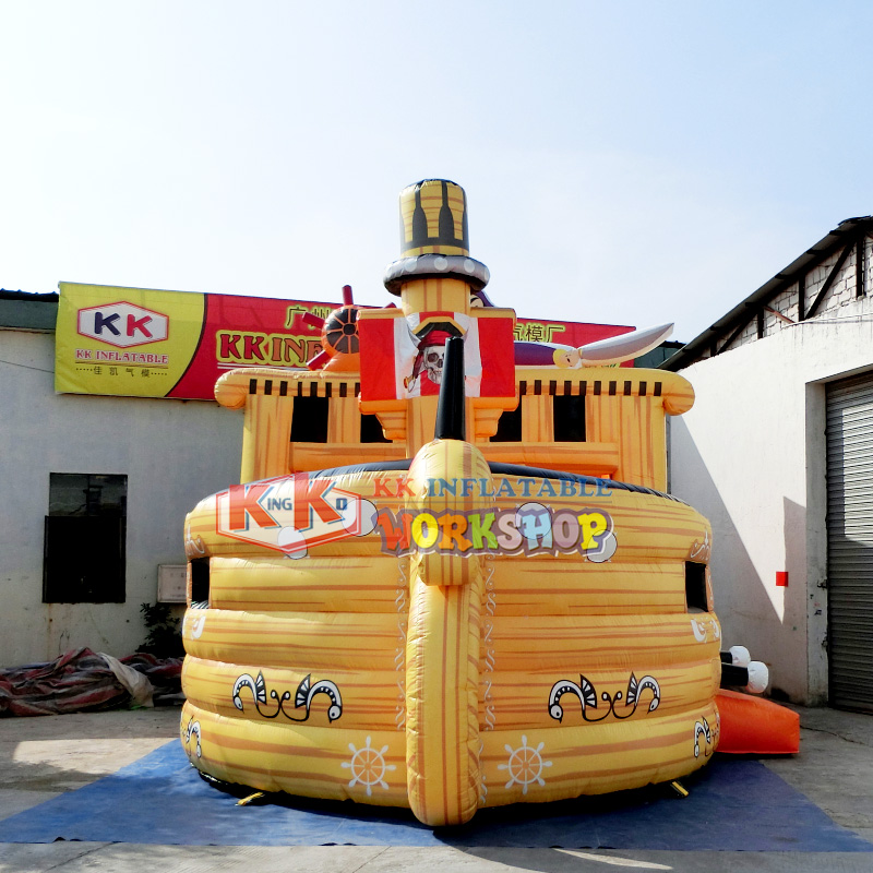 Pirate Ship Bounce House Combo Rent for Party, Inflatable Slide Corsair Jumping Houses-in Playground