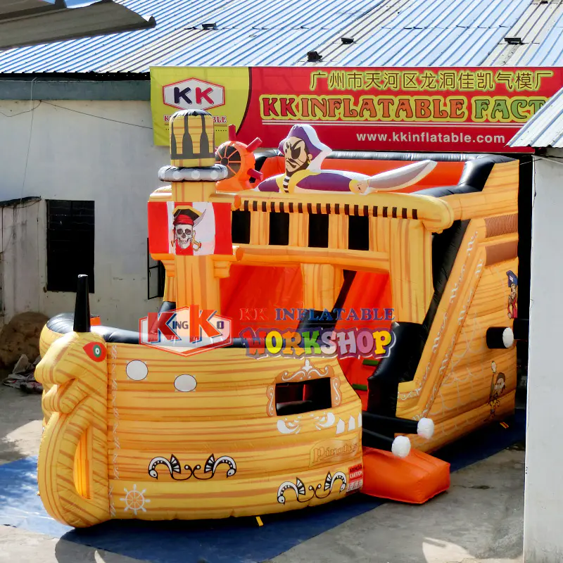 Pirate Ship Bounce House Combo Rent for Party, Inflatable Slide Corsair Jumping Houses-in Playground