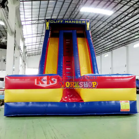 Super Crazy Fun Inflatable Dry Slide Cliff Hanger Giant Bouncer Slide For Outdoor Activities