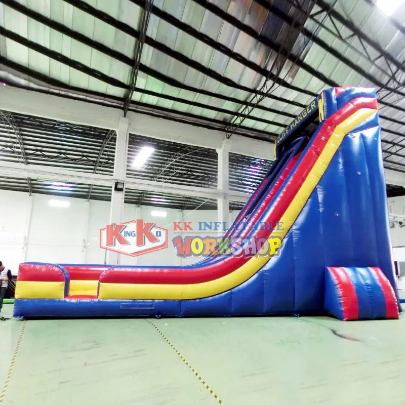 Super Crazy Fun Inflatable Dry Slide Cliff Hanger Giant Bouncer Slide For Outdoor Activities