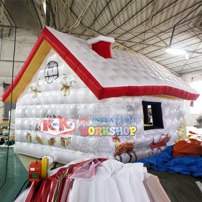 Indoor Christmas family tent Santa Gift Bouncy Castle Inflatable Bubble House