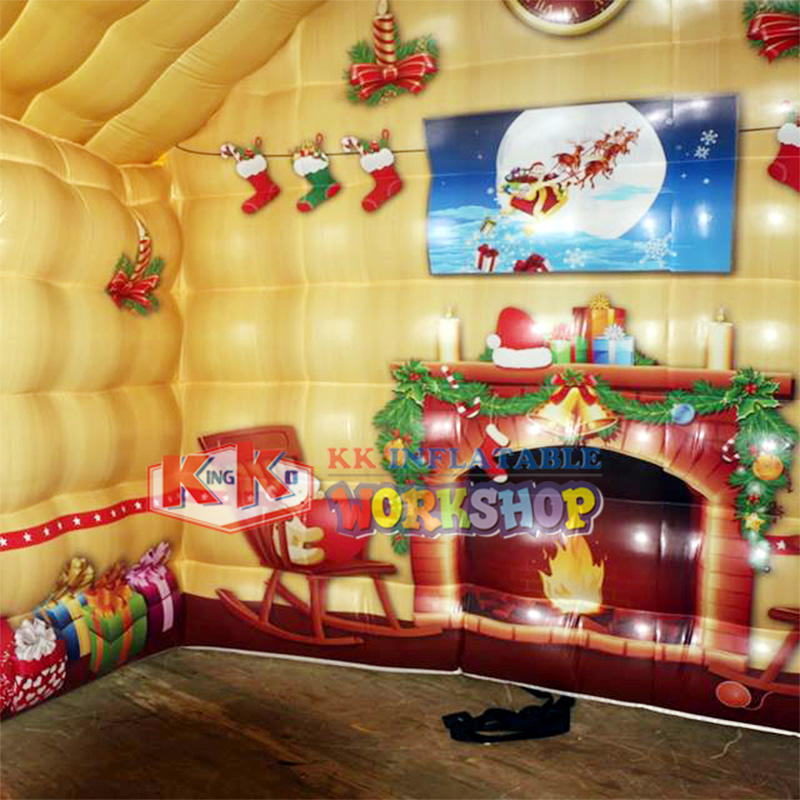 Indoor Christmas family tent Santa Gift Bouncy Castle Inflatable Bubble House