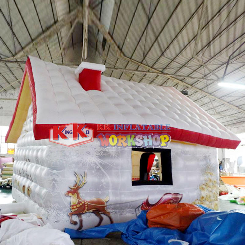 Indoor Christmas family tent Santa Gift Bouncy Castle Inflatable Bubble House