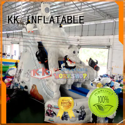 durability slide retardant bouncy slide car KK INFLATABLE Brand