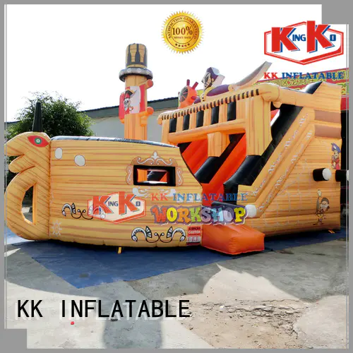 tarpaulin car pvc bouncy slide rental KK INFLATABLE