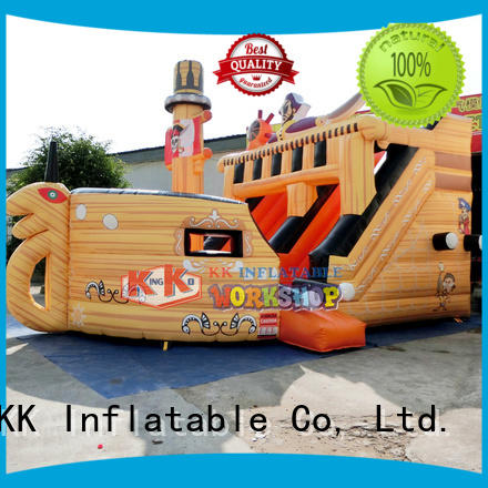 backyard water slide tarpaulin car bouncy slide KK INFLATABLE Brand