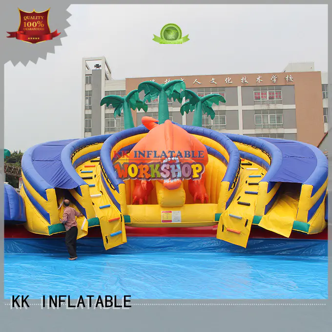 dinosaur kids inflatable water park cartoon for beach KK INFLATABLE