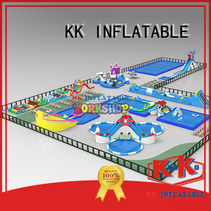 KK INFLATABLE multichannel slide water inflatables factory direct for water park