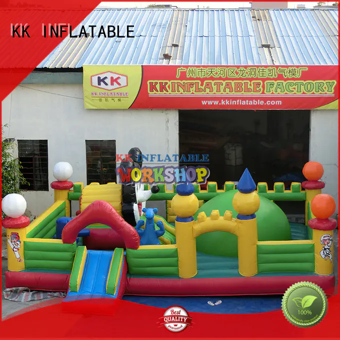 KK INFLATABLE panda blow up obstacle course supplier for playground