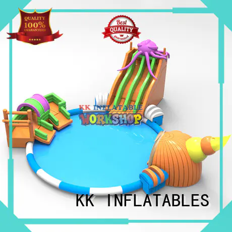 inflatable water parks multichannel for beach KK INFLATABLE