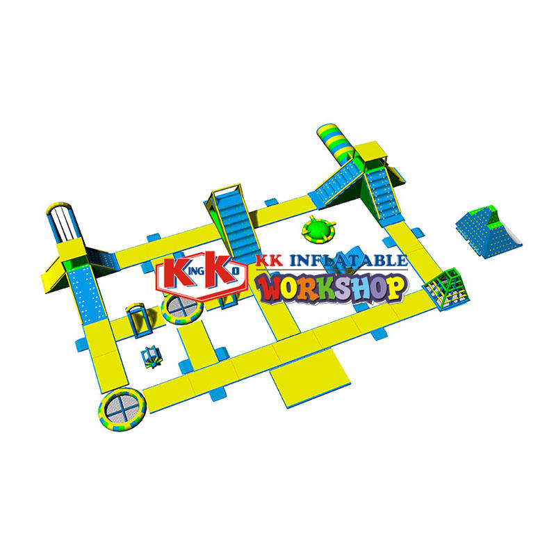 Through combination inflatable amusement water parks-1