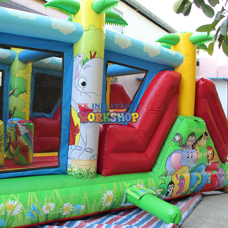 Small Inflatable Forest Obstacle Game / Inflatable Obstacle Course Bounce House / Obstacle Race Inflatable Game