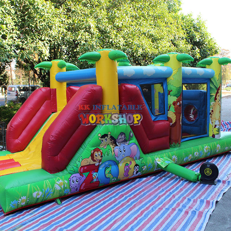Small Inflatable Forest Obstacle Game / Inflatable Obstacle Course Bounce House / Obstacle Race Inflatable Game