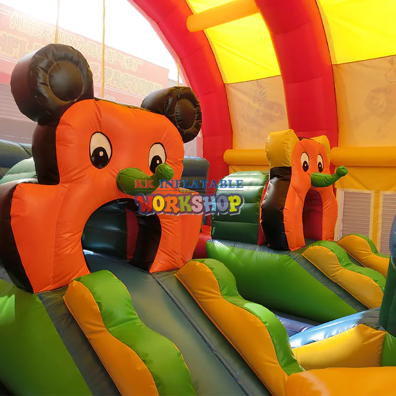 KK factory Custom Kids fun city inflatable children playground equipment