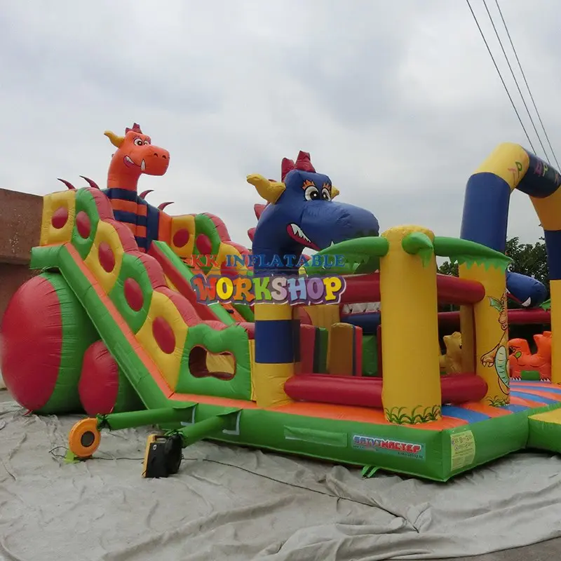 KK INFLATABLE funny obstacle course for kids factory price for sport games