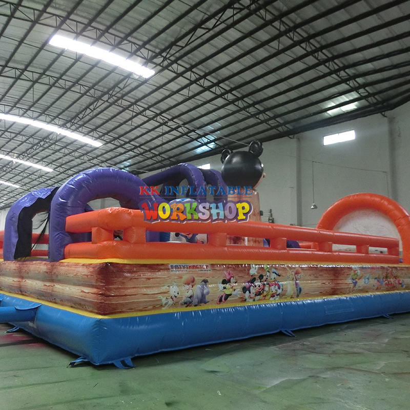 Children Entertainment Inflatable Jumping Castle Mickey House Club Bouncer obstacle course sport playground