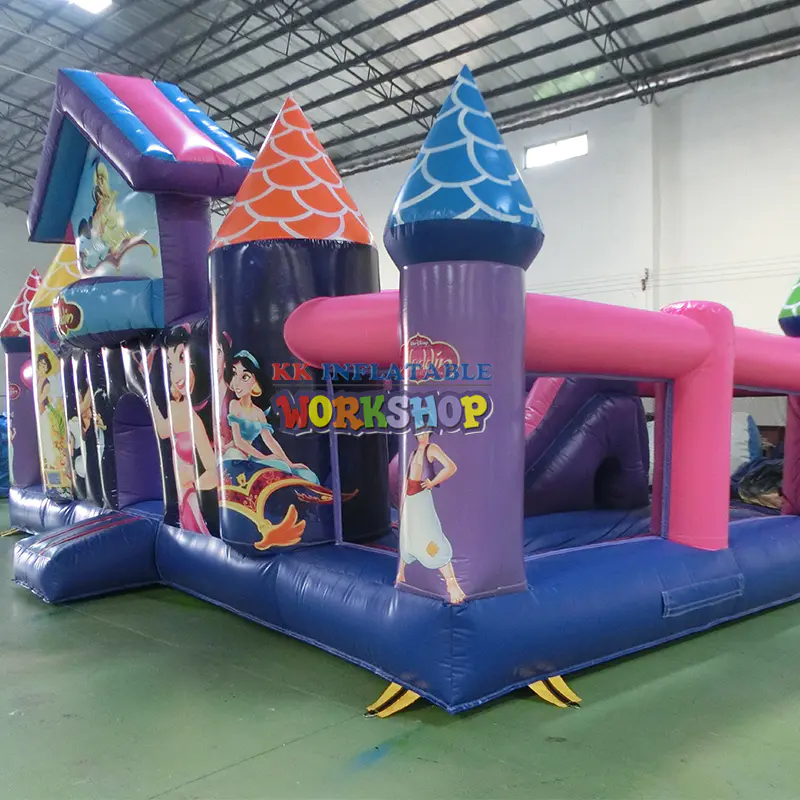 Fun City Inflatable Kids Fun Jumping Bounce Smurfs Giant Inflatable Castle