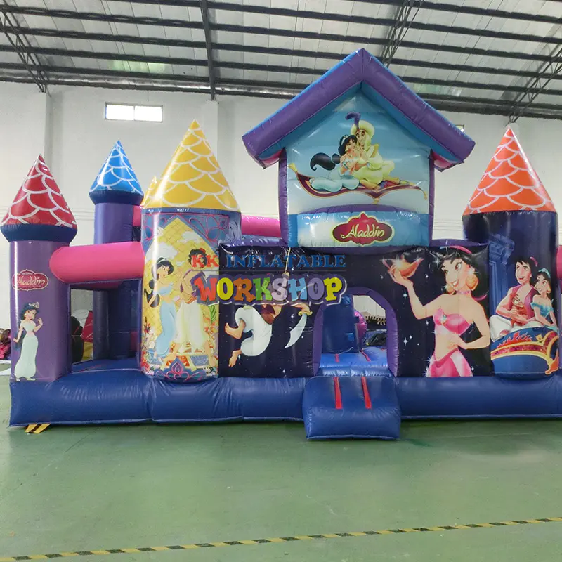 Fun City Inflatable Kids Fun Jumping Bounce Smurfs Giant Inflatable Castle